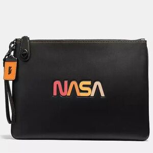 Rare Coach NASA Black Clutch Bag